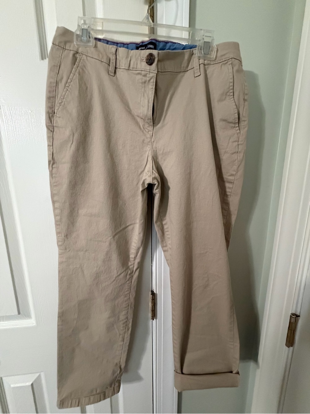Women’s Khaki Flat-Front Chino Pants - Beige